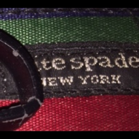 SOLD Cute Kate Spade striped canvas handbag - Picture 6 of 6